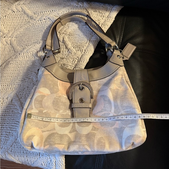 Coach Beige and Taupe Shoulder Bag - Picture 10 of 11